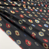 Tissu lancé découpé, viscose - Géométrique Pois, Concrete