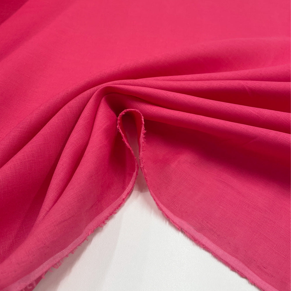 Tissu Toile, Lin - Rose bardot, Lilia