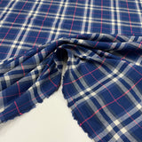 Tissu Stretch, Lin Viscose - Tartan, Abramo