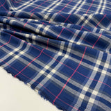 Tissu Stretch, Lin Viscose - Tartan, Abramo