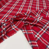 Tissu Stretch, Lin Viscose - Tartan, Abramo