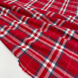 Tissu Stretch, Lin Viscose - Tartan, Abramo
