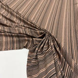 Tissu Maille Jersey - Rayé Marron, Beauregard
