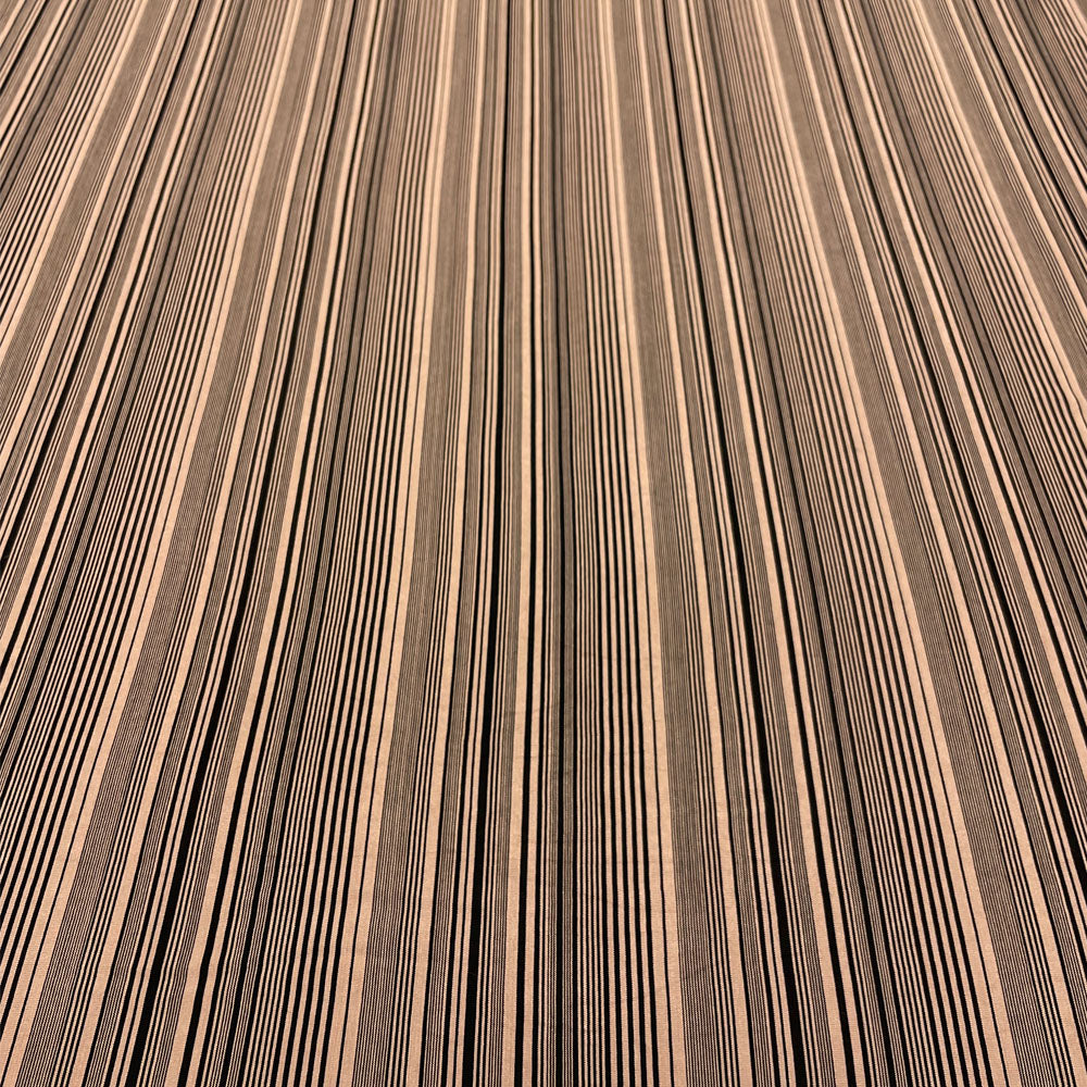 Tissu Maille Jersey - Rayé Marron, Beauregard