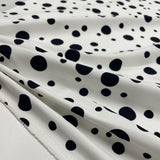 Piqué fabric, Cotton - Midnight blue dots, alesia
