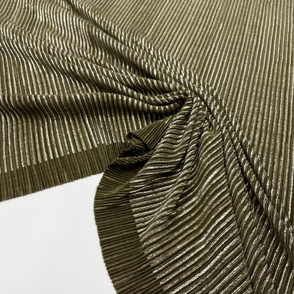 Tissu Plissé, Mono-stretch - Métallisé, Milafoil
