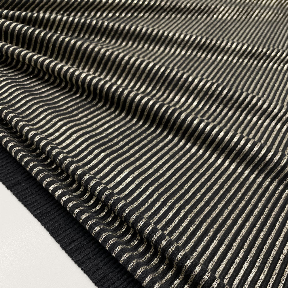 Tissu Plissé, mono-stretch - Métallisé, Milafoil