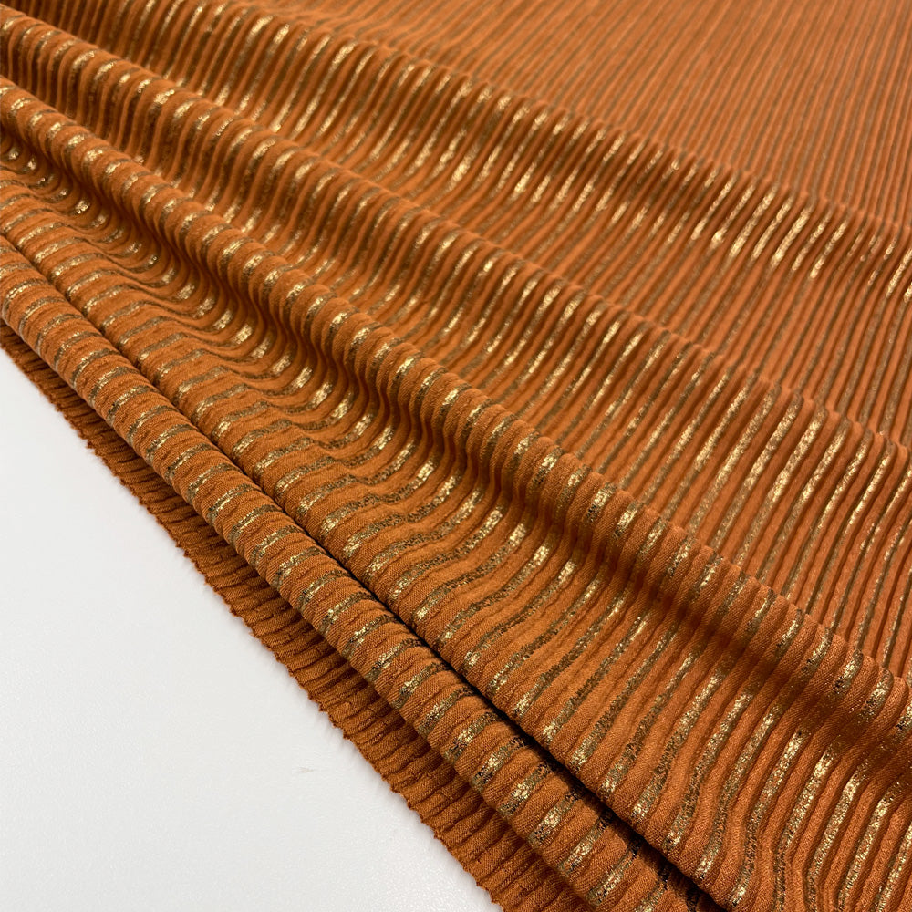 Tissu Plissé, mono-stretch - Métallisé, Milafoil