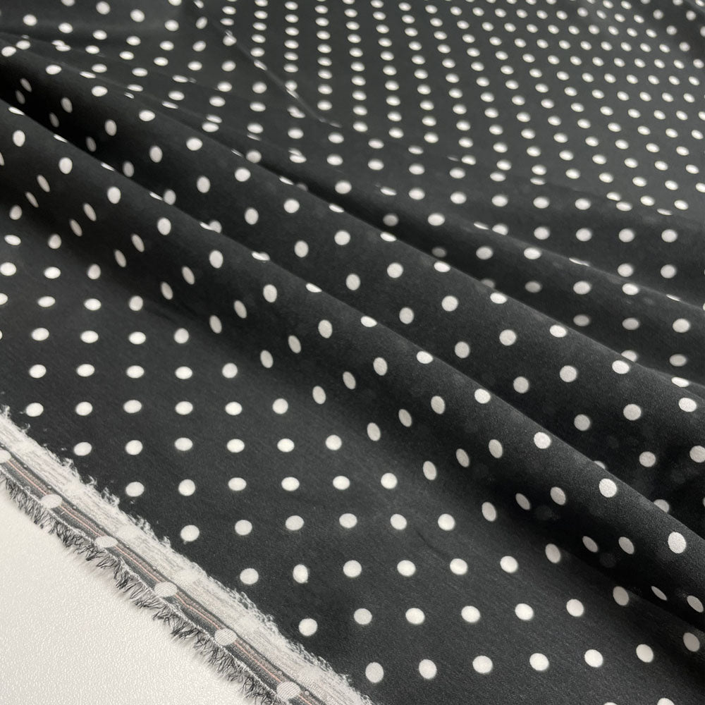 Charmeuse fabric, Silk - White pea, Odeon