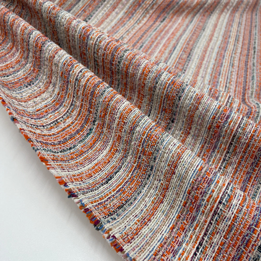 Tissu Tweed, Tailleur Lin Coton - 2 coloris, Ada