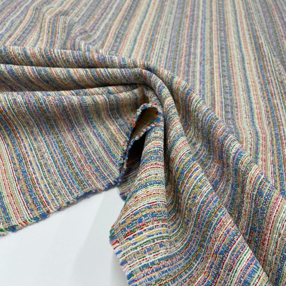 Tissu Tweed, Tailleur Lin Coton - 2 coloris, Ada