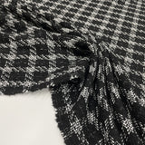 Tissu Tweed, Coton Viscose - Carreaux, Moderno