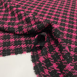 Tissu Tweed, Coton Viscose - Carreaux, Moderno