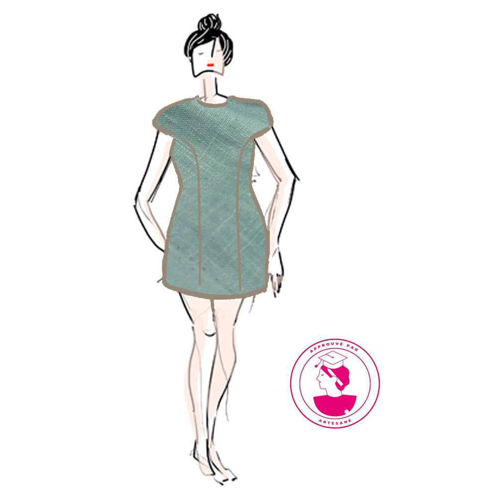 Kit Couture CAP Flou, Ramie - Octobre, Robe Yselda