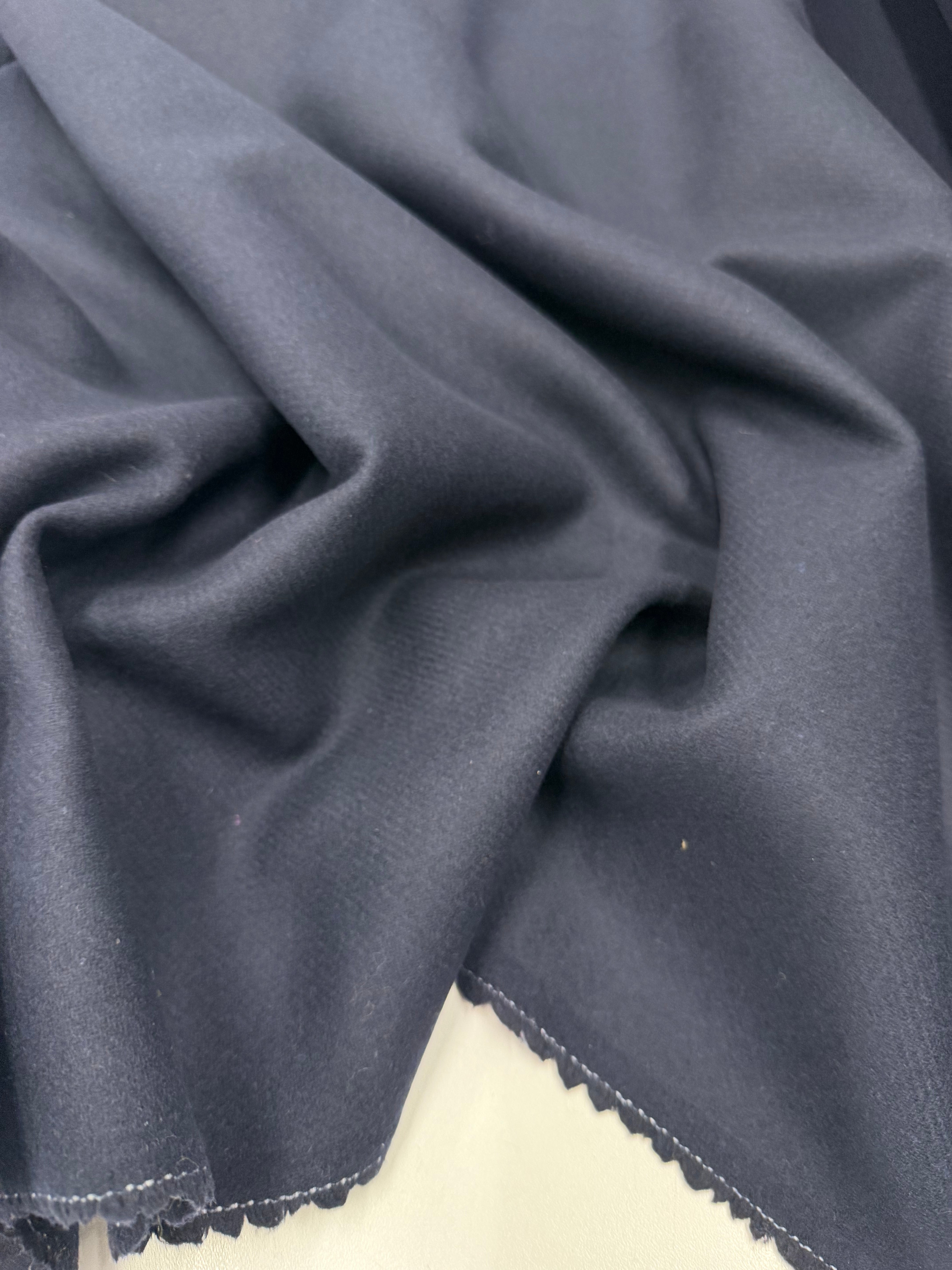 Tissu Diagonale Laine Vierge, Bleu - Gemona