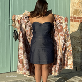 Tissu Brocart, Soie - Métallisé Abstrait Orange, Aquila