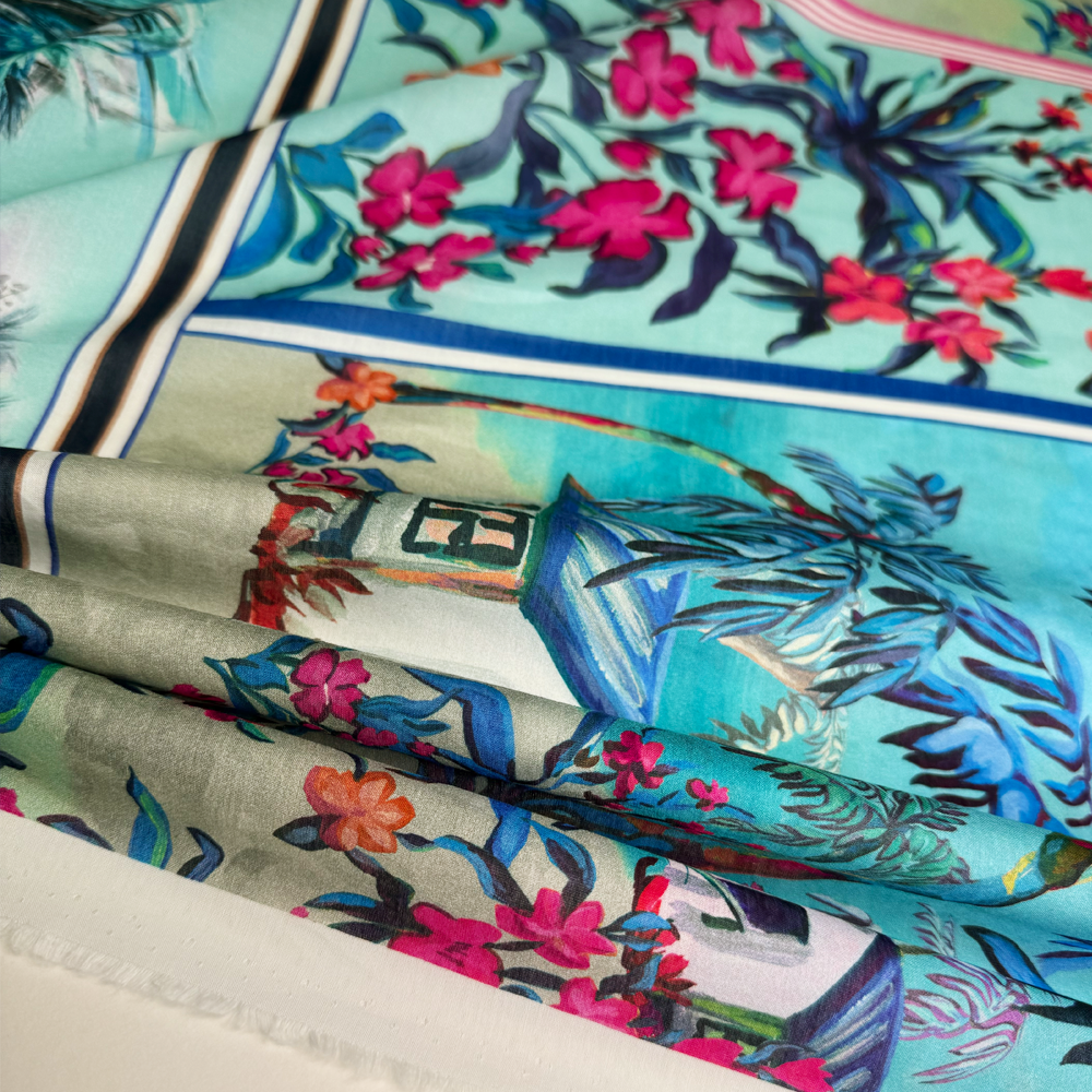 Tissu Voile, Coton et Soie - Nadine