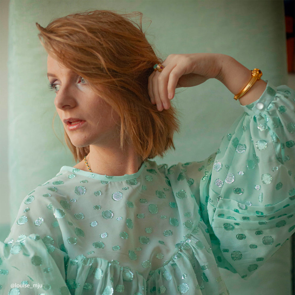 Tissu lancé découpé - Géométrique Pois, Gelida