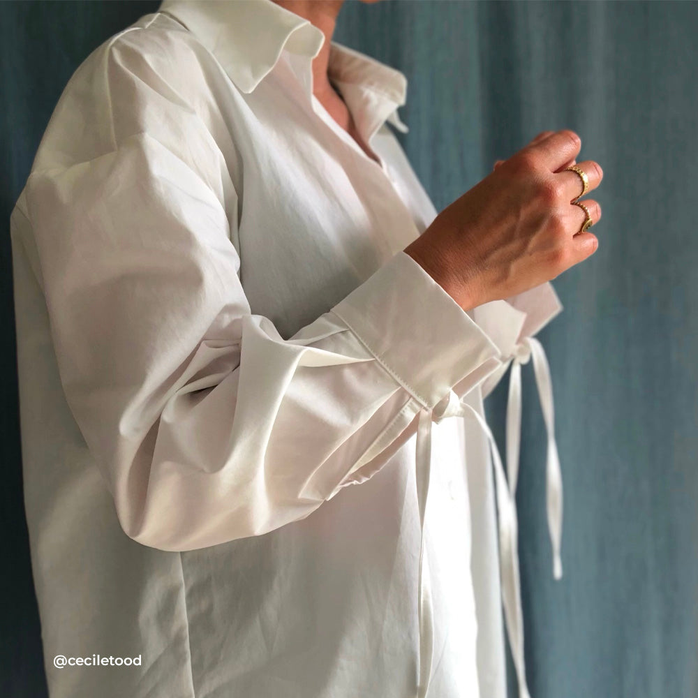 Tissu Popeline, Coton - Blanc naturel, Amelia