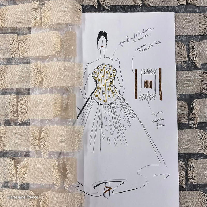 Tissu Organza, Rayonne Polyamide - Géométrique, Linaria