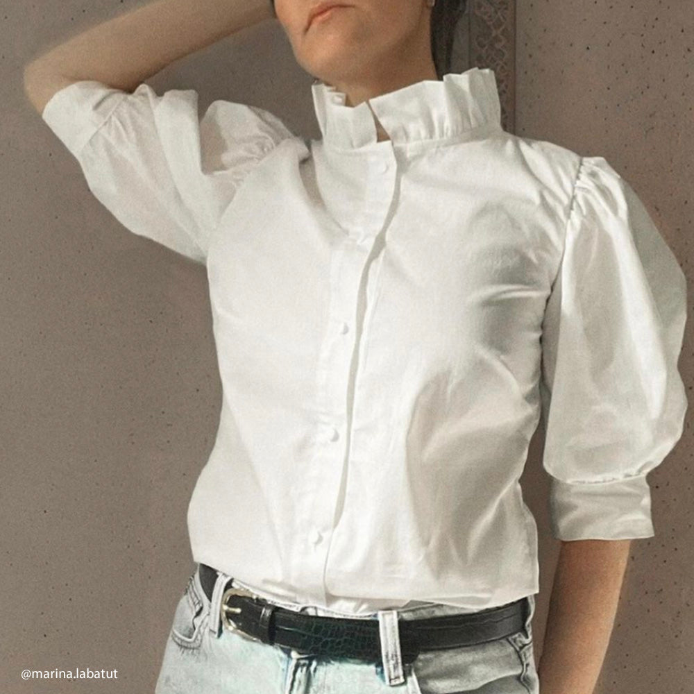 Tissu Popeline, Coton - Blanc naturel, Amelia