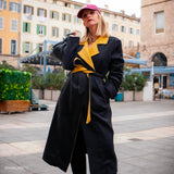 Tissu Manteau, Laine - Double Face Jaune, Santino