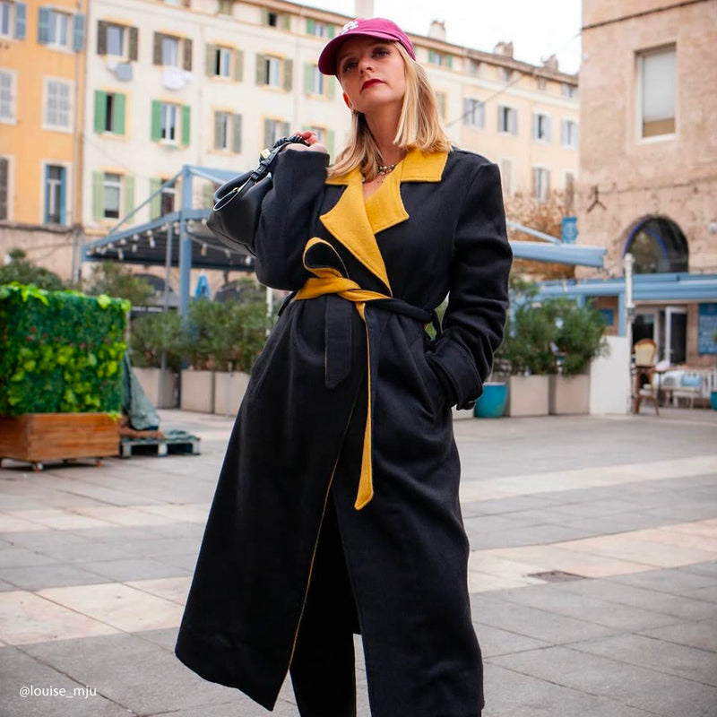 Tissu Manteau, Laine - Double Face Jaune, Santino