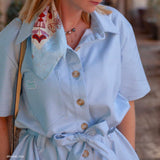 Tissu Double Face Coton Viscose, Stretch - Carreaux, Solara