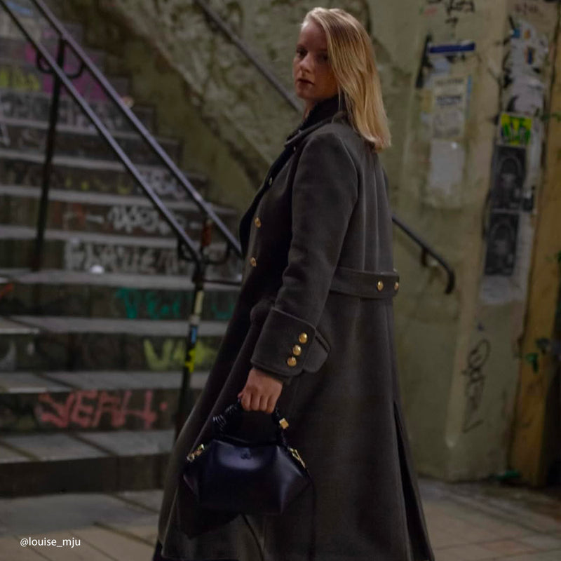 Tissu Manteau Lourd, Laine Feutré - Double face Gris vert, Ambello