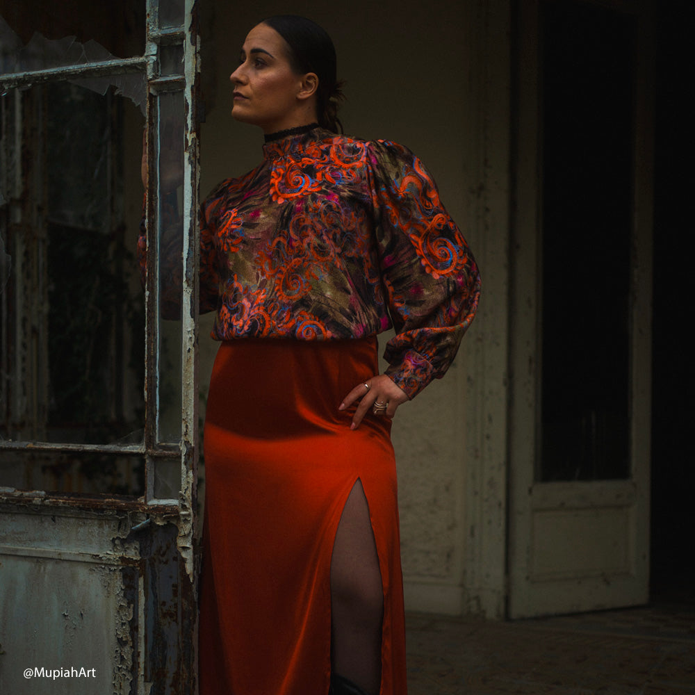 Tissu Satin Stretch, Rayonne Viscose - Betulla