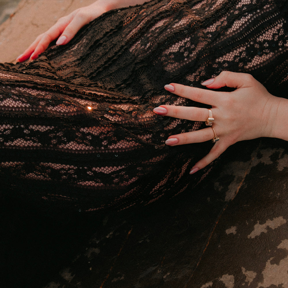 Tissu Dentelle Stretch - 2 coloris, Oscura