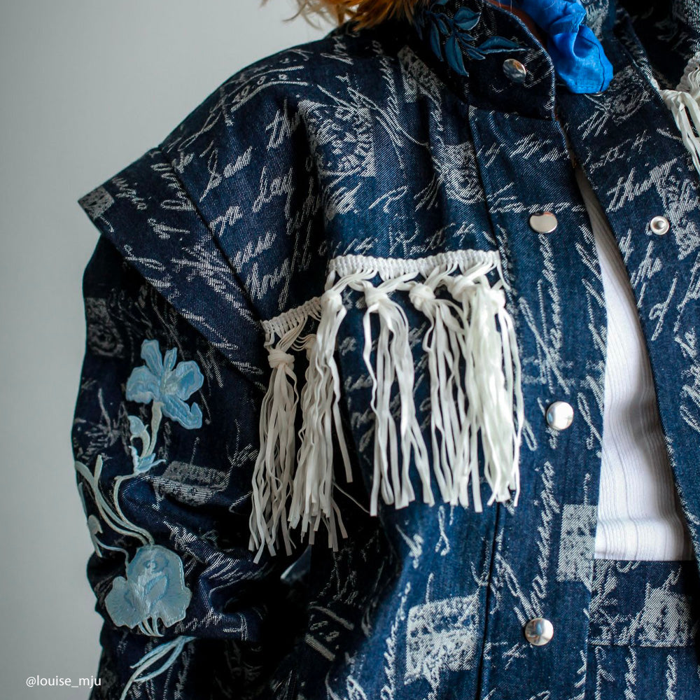 Frange Noué, Simili Daim - Blanc Naturel, Ondella