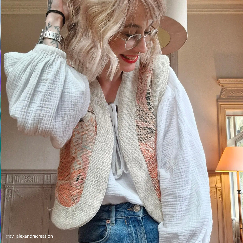 Tissu Velours Gratté, Coton - Alexa