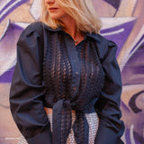 Tissu Maille Crochet, Polyester - Géométrique, Ombrella