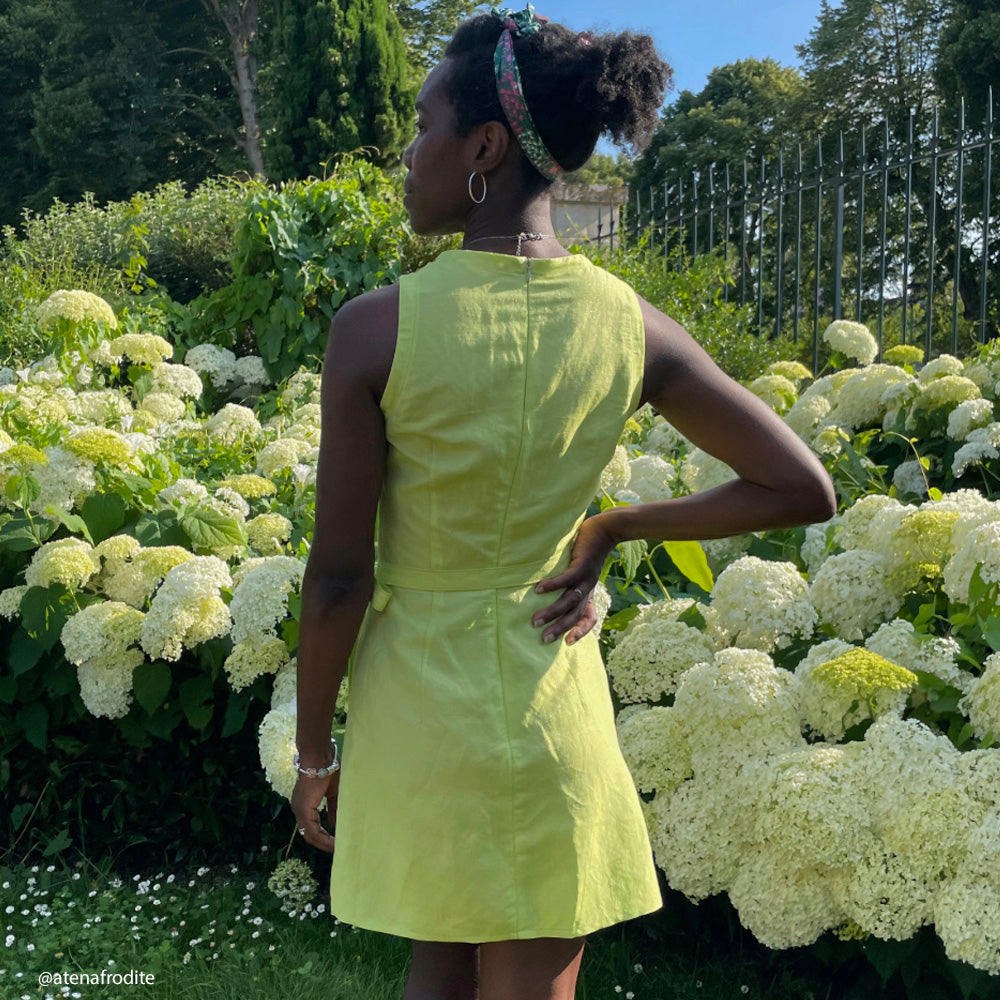 Tissu lin - Métallisé Vert, Ingri