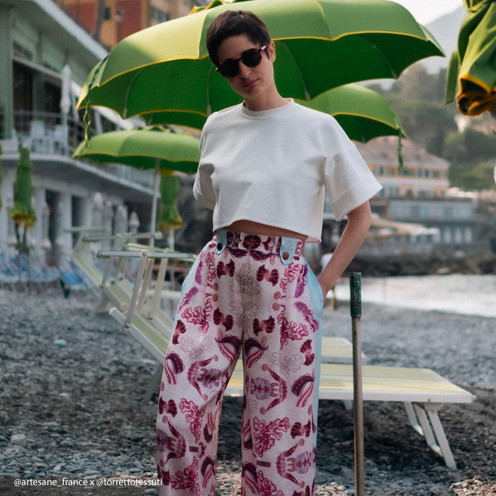 Tissu Twill Exclusif, Polyester Italien - Abstrait, Zoagli