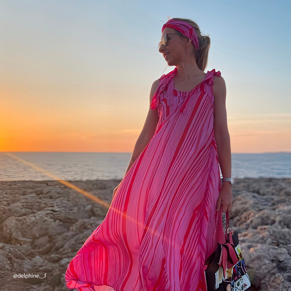 Tissu Crêpe Georgette, Soie - Rayé Pois, Miracolo