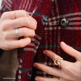 Tissu Tweed, Laine Coton - Carreaux Rouge Ancien, Stradella