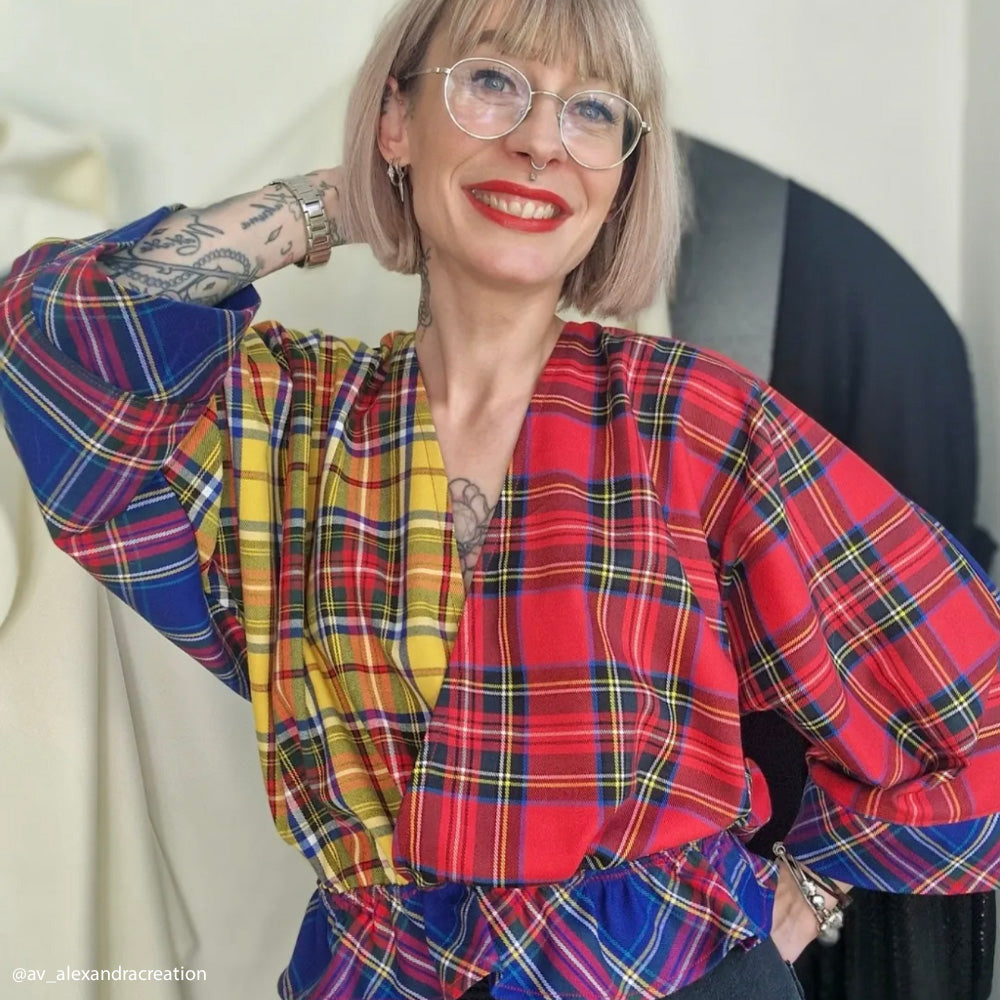 Tissu Stretch, Viscose - Tartan, Ivano