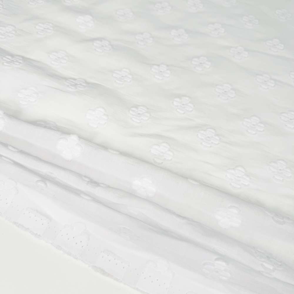 Tissu Brodé Coton, Fil coupé - Fruscio