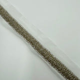 Galon Brodé, Perles et Strass - Argent, Ziano