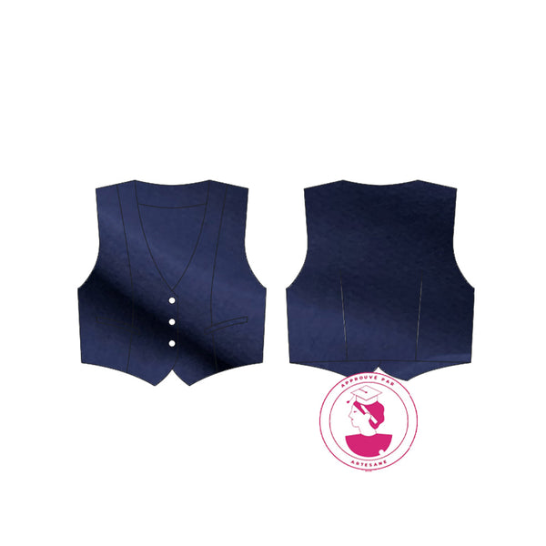 Kit Couture CAP Tailleur, Double crêpe Viscose - Gilet Annie