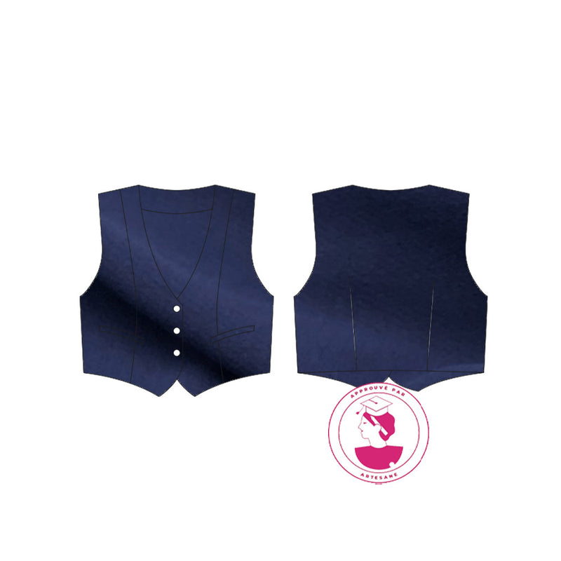 Kit Couture CAP Tailleur, Double crêpe Viscose - Gilet Annie