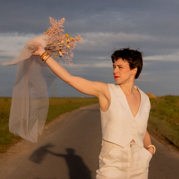 Kit Couture CAP Tailleur, Toile Ramie - Gilet Annie