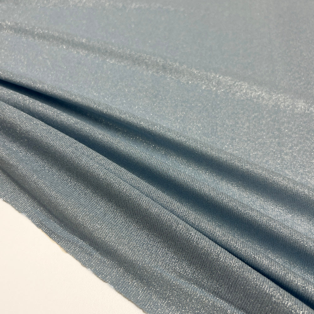 Tissu Jersey, Viscose - Bleu Métallisé, Galassia