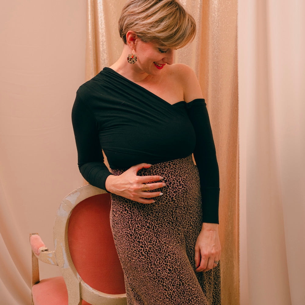 Tissu Maille, Stretch - Animalier Métallisé, Shani