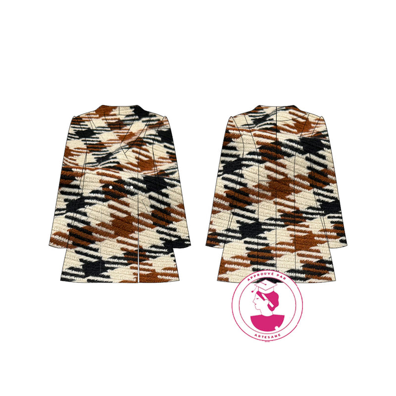 Kit Couture CAP Tailleur, Laine Carreaux - Manteau Tilda