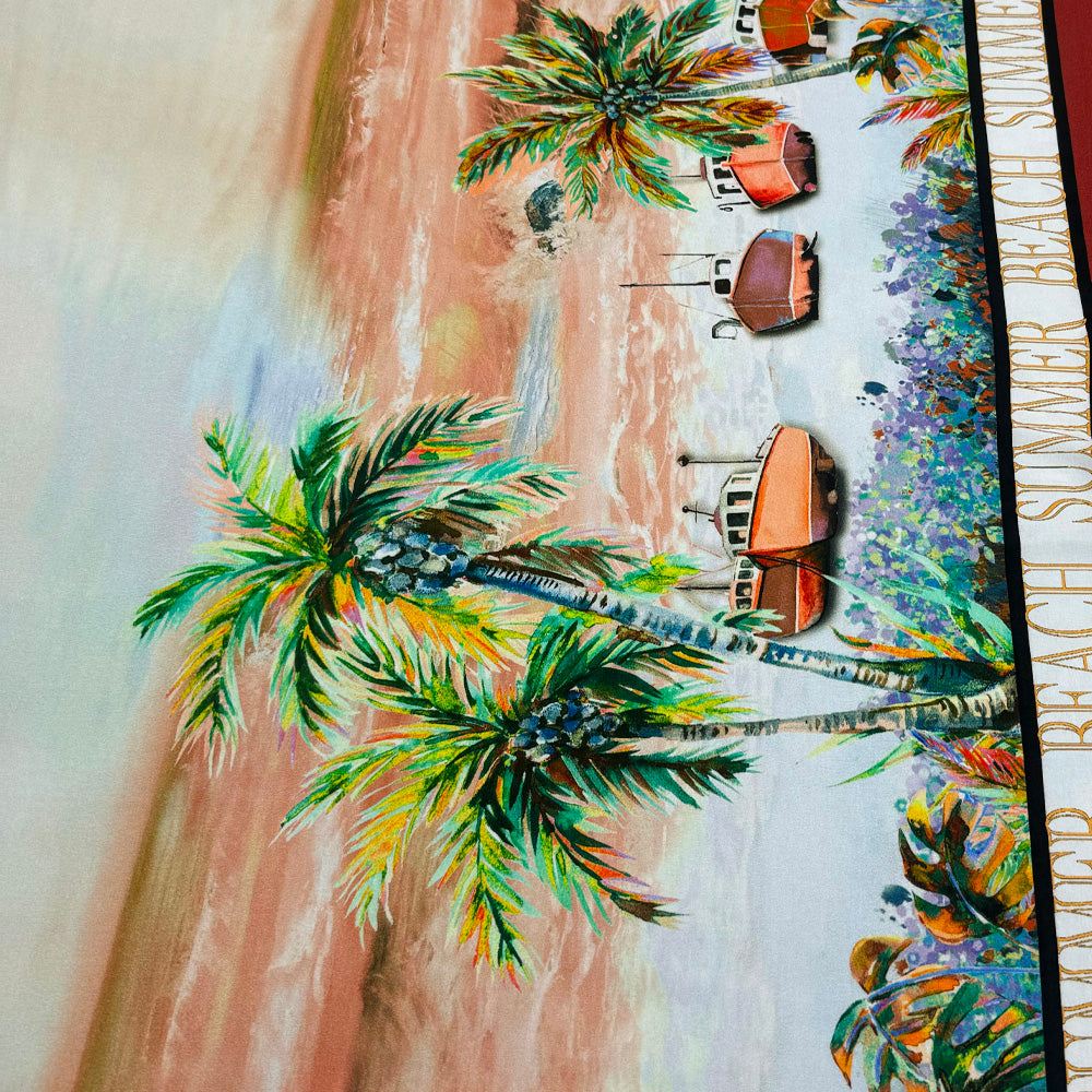 Panneau - Tissu Jersey, Viscose - Exotique, Piacenza