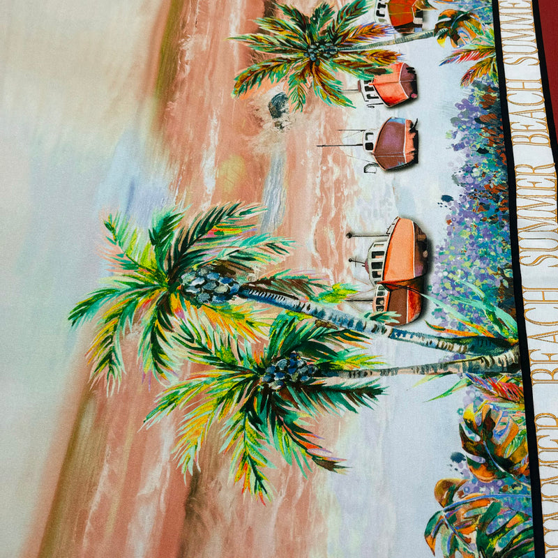 Panneau - Tissu Jersey, Viscose - Exotique, Piacenza