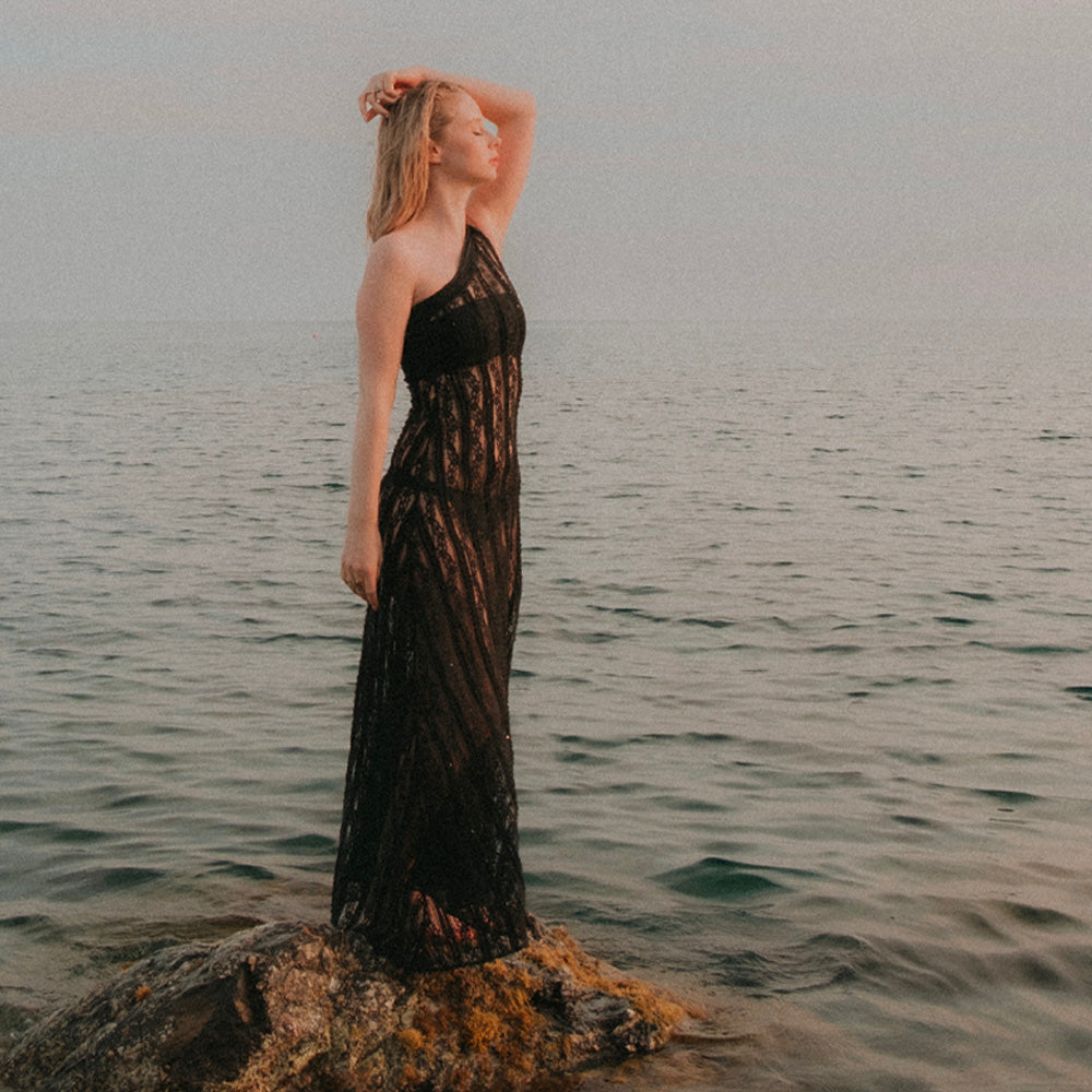 Tissu Dentelle Stretch - 2 coloris, Oscura